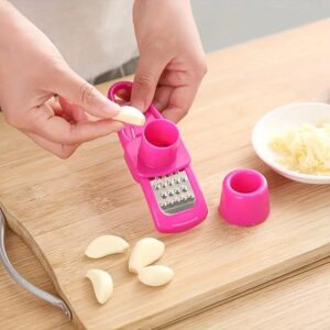 1pc Multifunctional Garlic Masher & Grinder - Compact